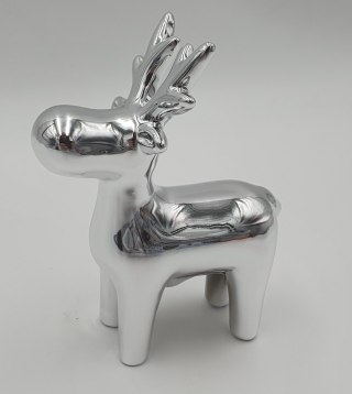 Renifer ceram 6szt SREBRNY 11cm