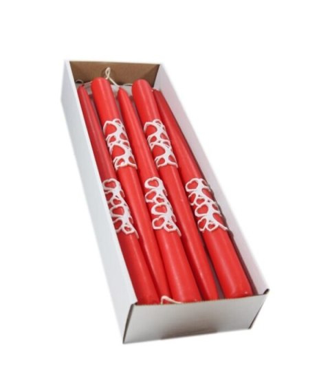 Świeca dekoracyjna stożek 30 "SERDUSZKA" 10 szt. czerwony | SZA17