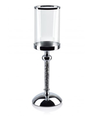 Świecznik chantal srebrny 37,5x12cm | HTRD6886