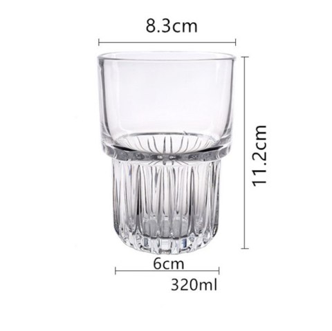 Szklanki 320ml zdobione do kawy latte drinków whisky 6szt. | SZK20