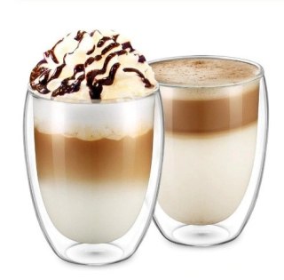 Szklanki termiczne z podwójnym dnem 2szt LATTE LONG DRINK 350ml. SZK01