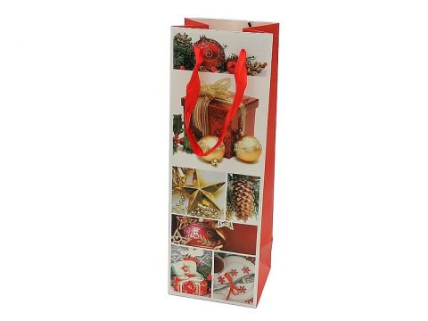 Torba prezentowa 12szt. z brokatem 12,5x35,5x8cm