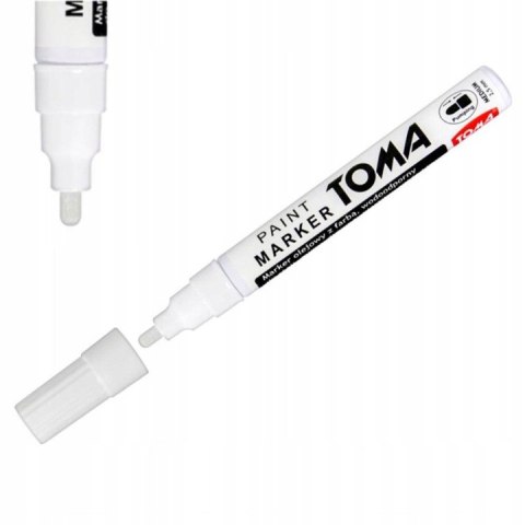 Marker olejowy 4szt TOMA do malowania STALI,GUMY,DREWNA,PLASTIKU I SZKŁA - BIAŁY
