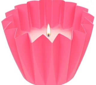 Świeca lampion ogrodowy aromat różowa