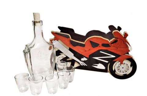 Karafka + 6 kieliszków ŚCIGACZ 18 urodziny