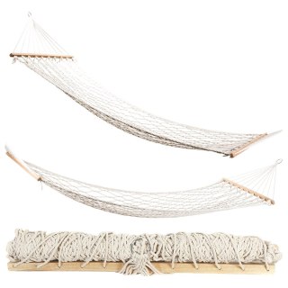 Hamak ogrodowy sznurkowy ze stelażem bujak siatka 01285