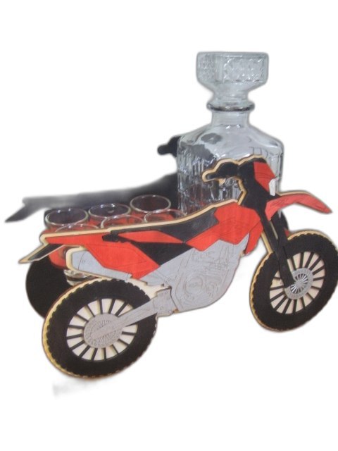 Karafka + 6 kieliszków MOTOR CROSS 18 urodziny