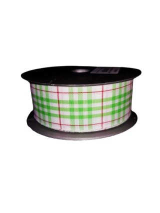 Wstążka tkana czerwony biały j. zieleń 10m | 225423 M3,8/10M 01-18-33