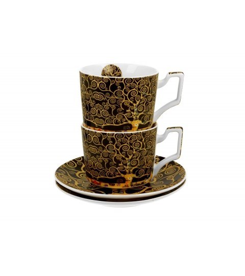 2 filiżanki luxury ze spodkami TREE OF LIFE G Klimt