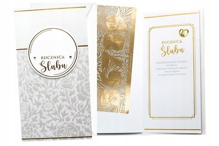 Karnet Rocznica Ślubu wymienne cyfry PM-334