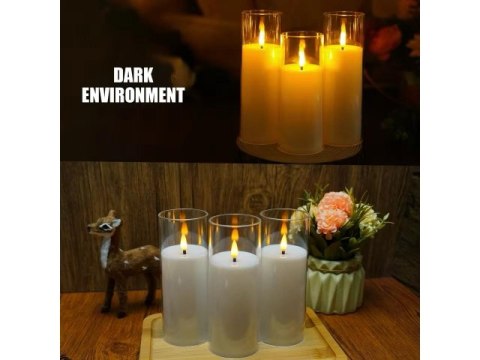 Świeczka led w obudowie z płomieniem - 12,5cm sla7020