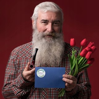 Naklejki Kochanemu Dziadkowi średnica 55 mm - 12 szt