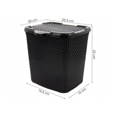 Pojemnik na detergenty czarny PEARL 6L - 4241