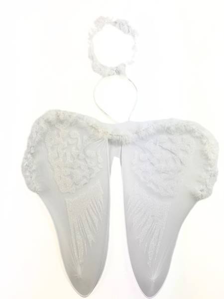 Skrzydła anioła z opaską aureola