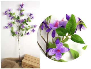 Gałązka FUKSJA 90 cm (główka 6 cm) JASNO FIOLETOWA WD-223B