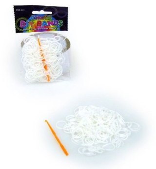 Gumki białe do warkoczyków 250szt. 620067R