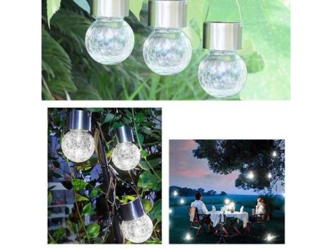 Lampa solarna ogrodowa led Crackle Ball sol2561123