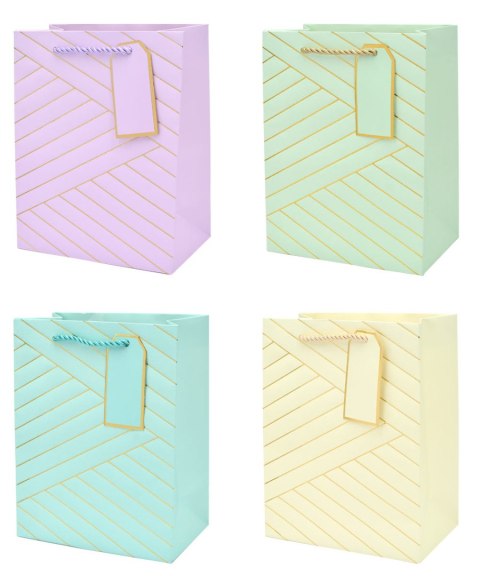 Torba prezentowa 12szt. QPM-124 Ogólne (tłoczone) 18 x 10 x 23cm (z650)