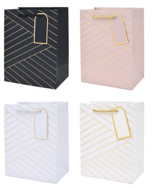 Torba prezentowa 12szt. QPM-125 Ogólne (tłoczone) 18 x 10 x 23cm (z654)