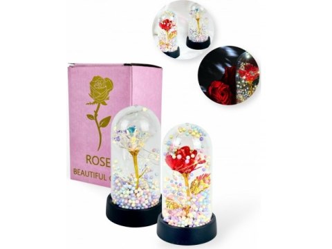 Wieczna róża LED w szkle 762857