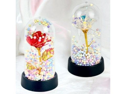 Wieczna róża LED w szkle 762857