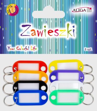 Zawieszki do kluczy mix kolorów, op. 8szt. PH-8251