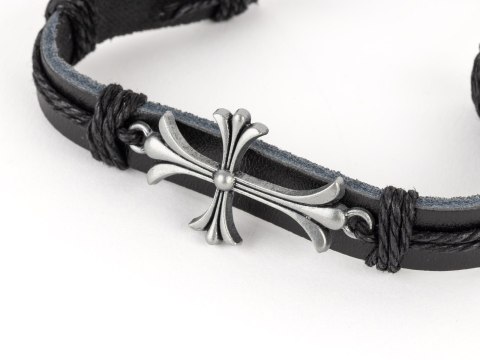 Zestaw bransoletek męskich ze skóry ekologicznej 12 szt B-2391