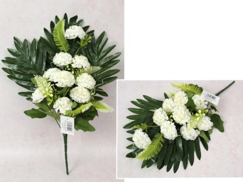 Bukiet CHRYZANTEMA wys. 45 cm, 9 łodyg (9 kwiatów 6x3 cm) BIAŁA MH-004C