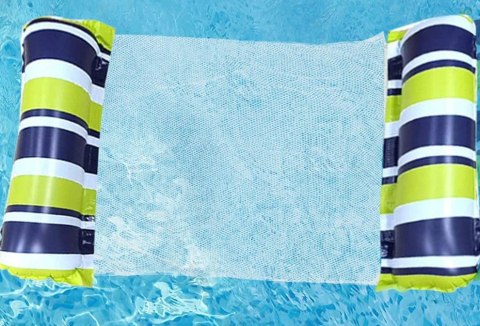 Dmuchany zielono niebieski materac do pływania Hamak wodny na basen i plażę SP0759 JZ