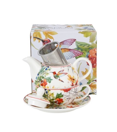 Filiżanka z dzbankiem z zaparzaczem ze stali nierdzewnej LINNEA