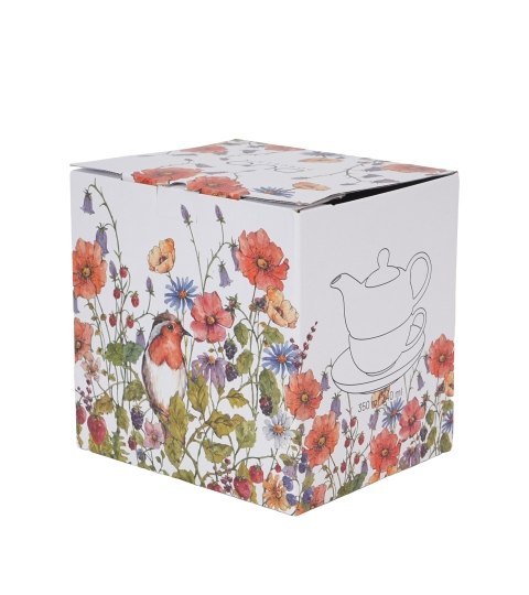 Filiżanka z dzbankiem z zaparzaczem ze stali nierdzewnej WILD BIRD