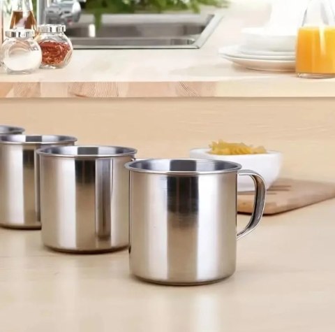 Kubek stalowy 13cm z uchem 1,33l. XJ4972