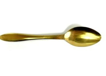 Łyżeczka do herbaty 6szt. sztućce złote modne boho glamour 14cm.