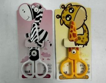 Nożyczki szkolne biurowe 13cm ZWIERZAK