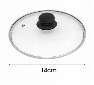 Pokrywa szklana 14 cm pokrywka do garnka rondla
