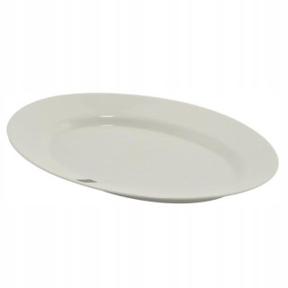 Półmisek szklany 36cm biały szkło hartowane BLANCA