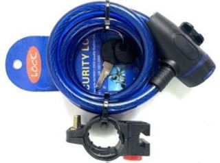 Zapięcie do roweru blokada rowerowa linka na klucz + 2 klucze 1m / 10mm