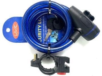 Zapięcie do roweru blokada rowerowa linka na klucz + 2 klucze 1m / 10mm