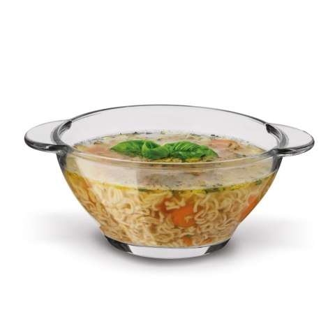 Bulionówka szklana miseczka do zup z 2 uchwytami