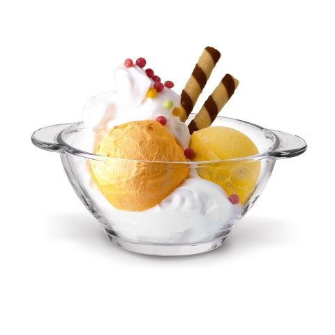 Bulionówka szklana miseczka do zup z 2 uchwytami