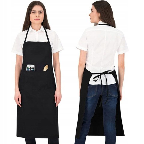 Fartuch kuchenny ochronny gastronomiczny fartuszek wodoodporny czarny PID0442