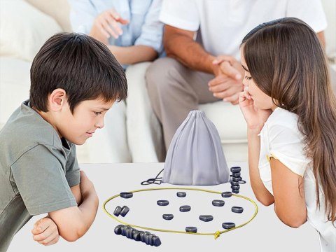 Gra edukacyjna strategiczna rodzinna kamyczki magnetyczne 20 magnesów GR0768