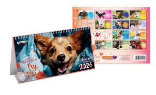 Kalendarz 2026 biurkowy Psy
