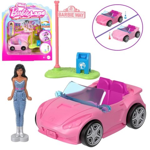 Mattel mini Barbie Land lalka kierowca pojazdu + autko kabriolet ZA6038 F