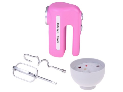 Różowy interaktywny mikser z dwoma końcówkami robot kuchenny + miska ZA5869