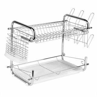 Stabilny i praktyczny ociekacz suszarka do naczyń dwupoziomowa Epsilon 56,5 x 25 x 34,5 cm