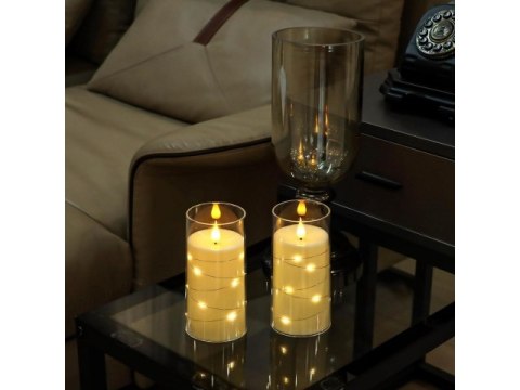 Świeczka led w obudowie z płomieniem - 17,5cm AEA-7067