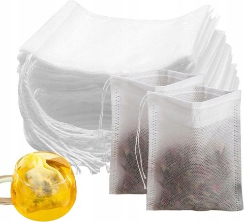 Torebki woreczki do zaparzania parzenia herbaty ziół filtr 100szt. 0845