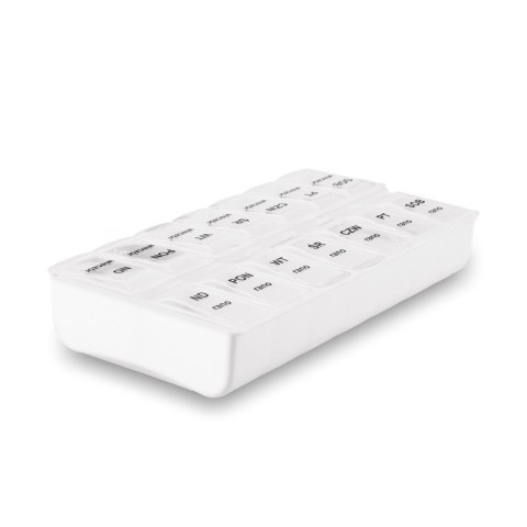 Tygodniowy pojemnik na tabletki z podziałem na rano i wieczór